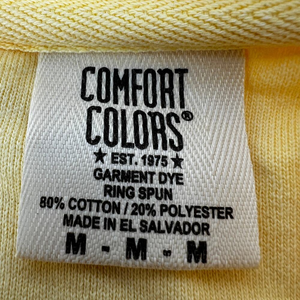Comfort Colors "Unsalted Butter" Yellow Sweatshirt Cotton Blend Size M Preowned - Picture 4 of 7